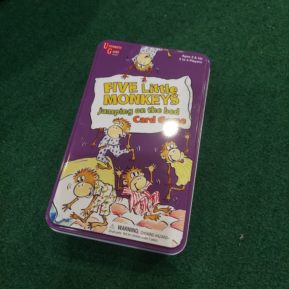 Five Little Monkeys Jumping On The Bed Card Game  University Games